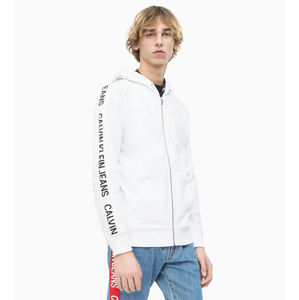 Calvin Klein pánská bílá mikina na zip